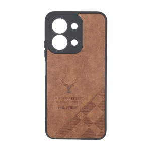 قاب طرح چرم گوزنی Pal Prime مدل Xiaomi Redmi 15C / Poco C85 - قهوه ای
