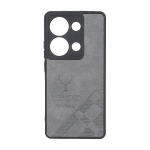 قاب طرح چرم گوزنی Pal Prime مدل Xiaomi Redmi Note 14S / Note 13 Pro 4G / Poco M6 Pro 4G - خاکستری