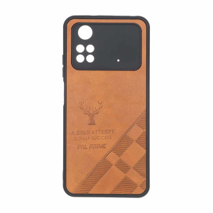 قاب طرح چرم گوزنی Pal Prime مدل Xiaomi Poco M4 Pro 4G - عسلی