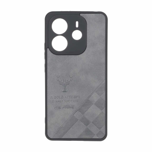 قاب طرح چرم گوزنی Pal Prime مدل Xiaomi Redmi Note 14 4G - خاکستری