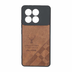 قاب طرح چرم گوزنی Pal Prime مدل Xiaomi Poco X6 Pro 5G / Redmi K70E - قهوه ای