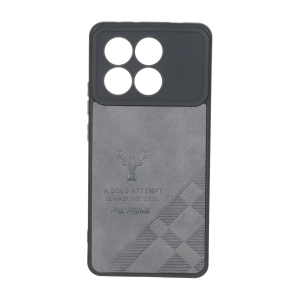 قاب طرح چرم گوزنی Pal Prime مدل Xiaomi Poco X6 Pro 5G / Redmi K70E - خاکستری