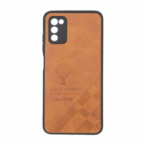 قاب طرح چرم گوزنی Pal Prime مدل Samsung Galaxy A03s / A02s - عسلی