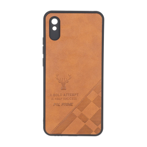 قاب طرح چرم گوزنی Pal Prime مدل Xiaomi Redmi 9A / Redmi 9A Sport / Redmi 9AT - عسلی