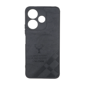قاب طرح چرم گوزنی Pal Prime مدل Xiaomi Redmi 13X / Redmi 13 4G / Poco M6 4G - مشکی