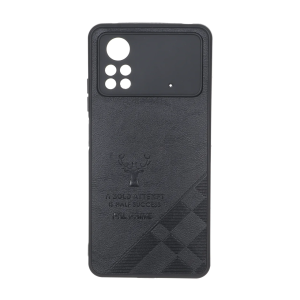 قاب طرح چرم گوزنی Pal Prime مدل Xiaomi Poco X4 Pro - مشکی