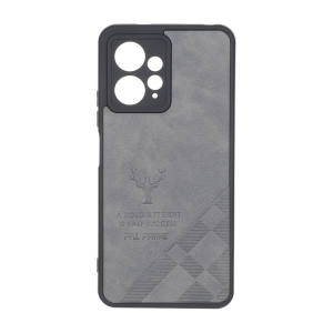قاب طرح چرم گوزنی Pal Prime مدل Xiaomi Redmi Note 12 4G - خاکستری