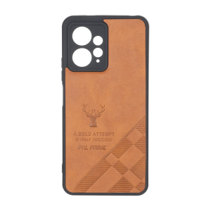 قاب طرح چرم گوزنی Pal Prime مدل Xiaomi Redmi Note 12 4G - عسلی
