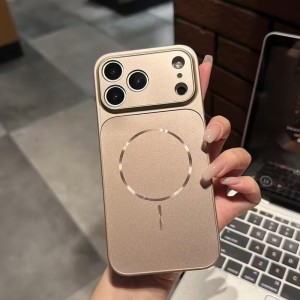 قاب اورجینال AG Glass محافظ لنز برجسته شیشه ای Magsafe مدل Apple iPhone 12 Pro Max - رزگلد