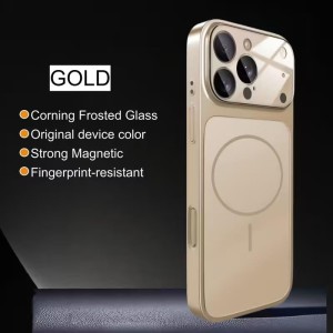 قاب اورجینال AG Glass محافظ لنز برجسته شیشه ای Magsafe مدل Apple iPhone 13 / iPhone 14 - رزگلد