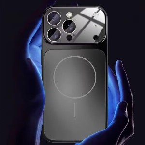 قاب اورجینال AG Glass محافظ لنز برجسته شیشه ای Magsafe مدل Apple iPhone 16 Pro Max - مشکی