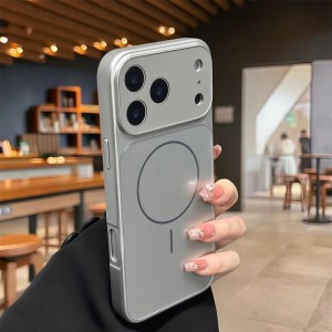 قاب اورجینال AG Glass محافظ لنز برجسته شیشه ای Magsafe مدل Apple iPhone 12 Pro Max - خاکستری
