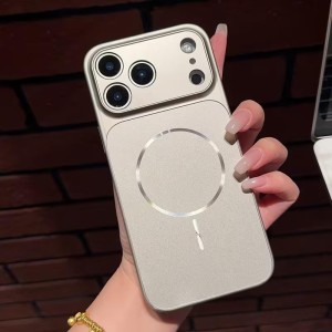 قاب اورجینال AG Glass محافظ لنز برجسته شیشه ای Magsafe مدل Apple iPhone 11 - نقره ای