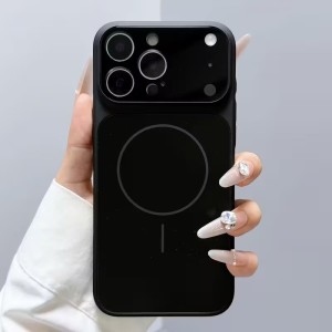قاب اورجینال AG Glass محافظ لنز برجسته شیشه ای Magsafe مدل Apple iPhone 11 - سرمه ای