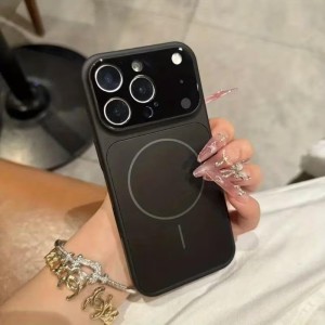 قاب اورجینال AG Glass محافظ لنز برجسته شیشه ای Magsafe مدل Apple iPhone 11 - مشکی