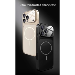 قاب اورجینال AG Glass محافظ لنز برجسته شیشه ای Magsafe مدل Apple iPhone 11 - رزگلد