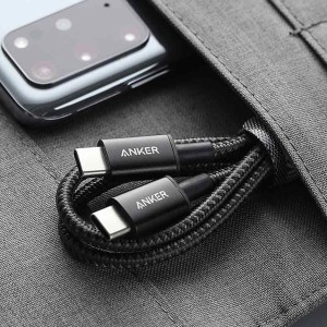 کابل شارژ فست ANKER Type-C to Type-C مدل A8752H11 - مشکی (گارانتی 18ماهه حافظه طلایی ایستا)