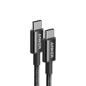 کابل شارژ فست ANKER Type-C to Type-C مدل A8752H11 - مشکی (گارانتی 18ماهه حافظه طلایی ایستا)