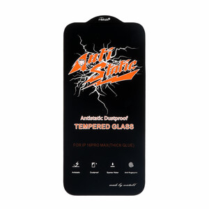 محافظ صفحه نمایش شیشه ای  Full Cover Anti Static Mietubl مدل Apple iPhone 16 Pro Max - مشکی (بدون پک)