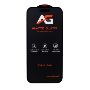 محافظ صفحه نمایش شیشه ای مات Full Cover Anti Static Mietubl AG مدل NTC - Apple iPhone 16 / iPhone 15 / iPhone 14 Pro