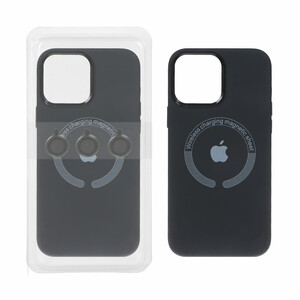 قاب سیلیکونی اورجینال Magsafe با ست محافظ لنز رینگی Apple iPhone 13 Pro - مشکی (پک دار)
