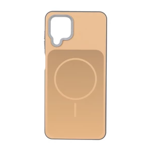 قاب مستطیلی طرح مگ سیف لنز کربن Samsung Galaxy A12 / M12 / F12 - نارنجی