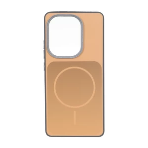 قاب مستطیلی طرح مگ سیف لنز کربن Xiaomi Redmi Note 14S / Note 13 Pro 4G / Poco M6 Pro 4G - نارنجی