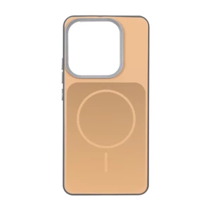 قاب مستطیلی طرح مگ سیف لنز کربن Xiaomi Redmi Note 14 4G - نارنجی