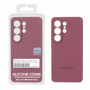 قاب سیلیکونی پاک کنی اورجینال Master Quality مدل Samsung Galaxy S26 Ultra - زرشکی (پک دار)