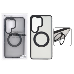 قاب اورجینال Magic Mask استند چرخشی Magsafe مدل Samsung Galaxy S26 Ultra - مشکی (پک دار)