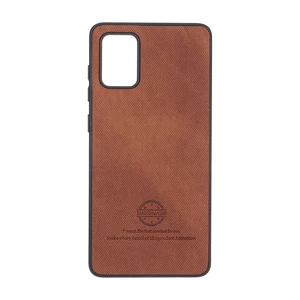 قاب HandMade جیر طرح پارچه ای Samsung Galaxy A71 - قهوه ای