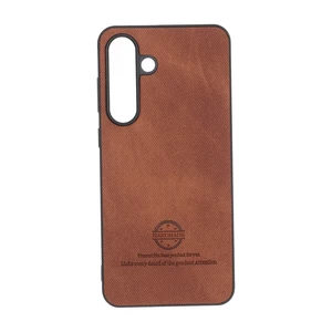 قاب HandMade جیر طرح پارچه ای Samsung Galaxy S25 FE - قهوه ای
