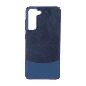 قاب دو تکه طرح چرم و جیر Samsung Galaxy S21 FE - سرمه ای