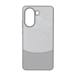 قاب دو تکه طرح چرم و جیر Xiaomi Poco X7 Pro - طوسی