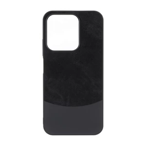 قاب دو تکه طرح چرم و جیر Xiaomi Redmi 15C / Poco C85 - مشکی