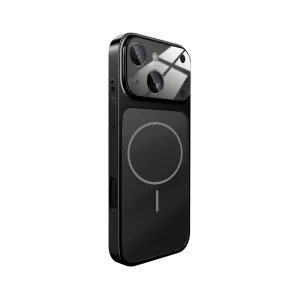 قاب اورجینال AG Glass محافظ لنز برجسته براق Magsafe مدل Apple iPhone 15 - مشکی