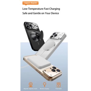 قاب اورجینال AG Glass محافظ لنز برجسته براق Magsafe مدل Apple iPhone 15 - مشکی