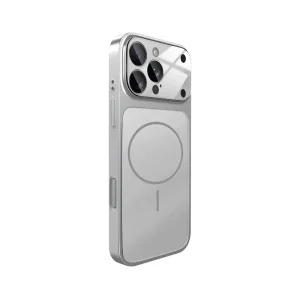 قاب اورجینال AG Glass محافظ لنز برجسته براق Magsafe مدل Apple iPhone 15 Pro - مشکی