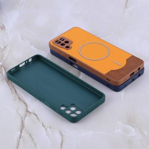 قاب Line Case جیر MagSafe فلزی محافظ لنزدار Xiaomi Redmi A5 / Poco C71 - سرمه ای