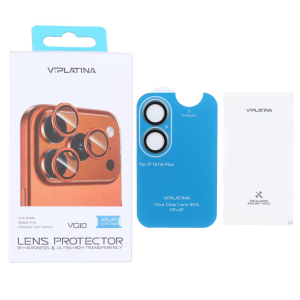 محافظ لنز رینگی اورجینال VIPLATINA شابلون دار Apple iPhone 16 / iPhone 16 Plus - سبز (پک دار)