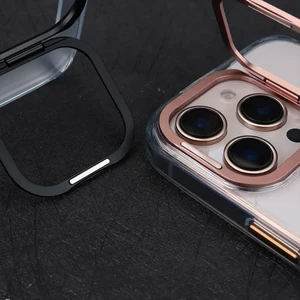 قاب اورجینال Bracket کریستالی MagSafe لنز استندشو Apple iPhone 16 - مشکی (پک دار)