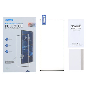 محافظ صفحه نمایش شیشه ای خم فول چسب Full Cover Xmart درجه یک Samsung Galaxy Note20 Ultra - مشکی (پک دار)