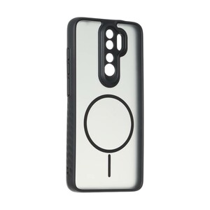 قاب مات طرح مگ سیف دور هاشور محافظ لنزدار Xiaomi Redmi Note 8 Pro - مشکی