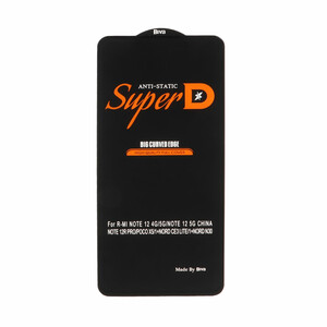 محافظ صفحه نمایش شیشه ای Xiaomi Redmi Note 12 4G / Redmi Note 12 5G / Poco X5 / Honor X8 / X8A / X10 / Realme 11 / Oppo A98 / Oppo A58 / Note 12R Pro - Full Cover Super D Biva - مشکی (بدون پک)