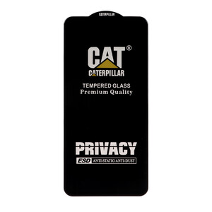 محافظ صفحه نمایش شیشه ای Full Cover Privacy Caterpillar - ESD مدل Xiaomi Redmi Note 12 4G / Redmi Note 12 5G / Poco X5 / Honor X8 / X8A / X10 / Realme 11 / Oppo A98 / Oppo A58 / Note 12R Pro