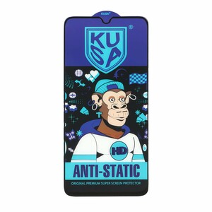 محافظ صفحه نمایش شیشه ای Full Cover Kusa- Anti Static مدل Samsung A07 / A06 / A05S / Realme C51 / Realme C53 / Narzo N53 / Realme Note 50 - مشکی (بدون پک)