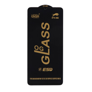 محافظ صفحه نمایش شیشه ای درجه یک Samsung Galaxy A07 / A06 / A05 / Xiaomi Redmi 13C / Poco C65 / Poco M6 5G / Honor X7 / X7A / Realme C51 / Realme C53   - Full Cover OG - ESD OVOG