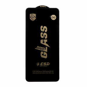 محافظ صفحه نمایش شیشه ای درجه یک Full Cover Super X OG - ESD OVOG مدل Xiaomi Redmi Note 12 4G / Redmi Note 12 5G / Poco X5 / Honor X8 / X8A / X10 / Realme 11 / Oppo A98 / Oppo A58