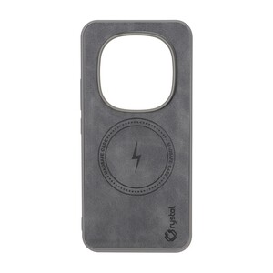 قاب Crystal طرح چرم MagSafe مدل Xiaomi Redmi Note 15 Pro Plus - خاکستری