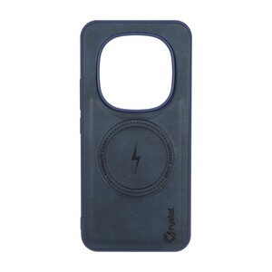 قاب Crystal طرح چرم MagSafe مدل Xiaomi Redmi Note 15 Pro Plus - سرمه ای